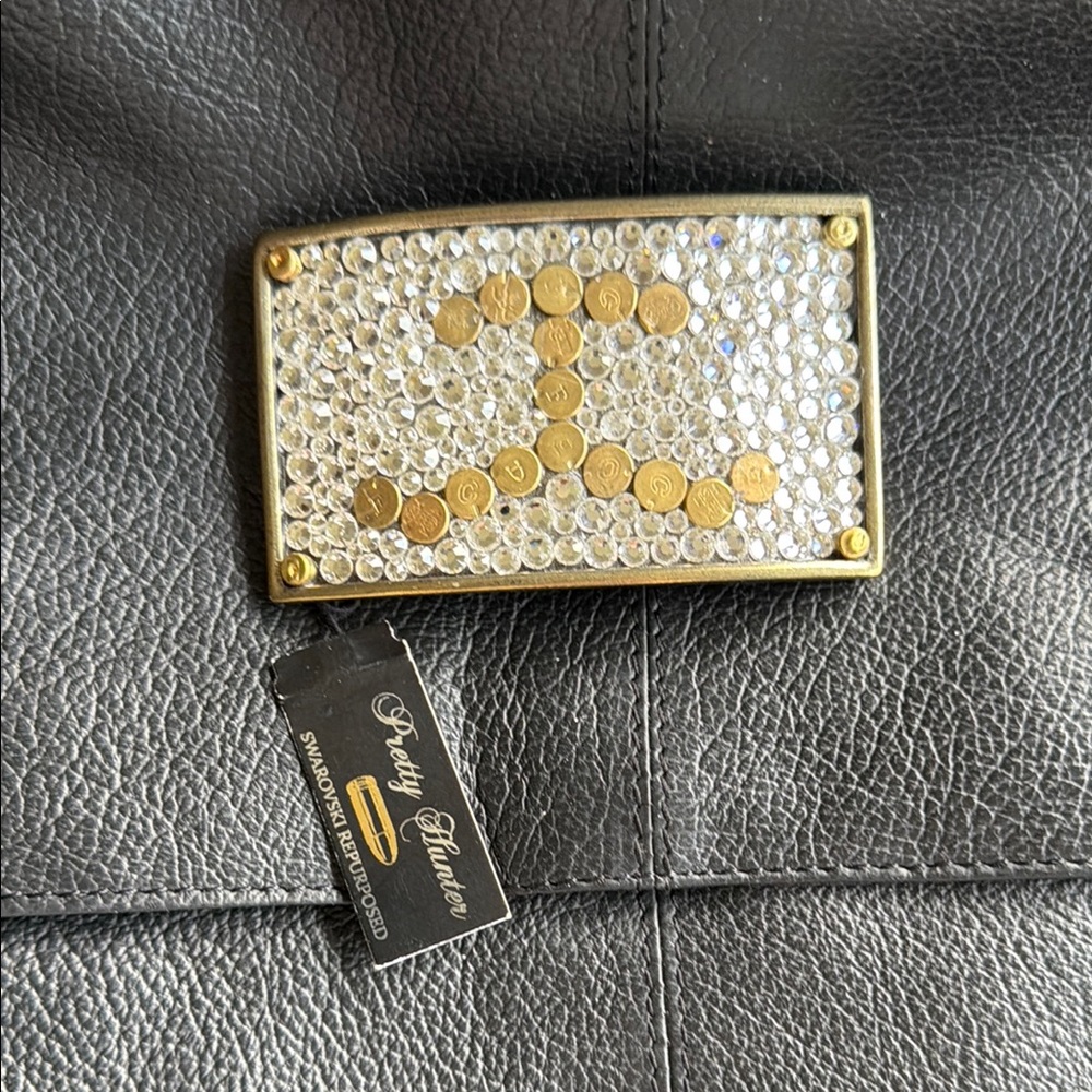 Yellowstone Logo Swarovski Crystal & Brass Logo Buckle by Pretty Hunter